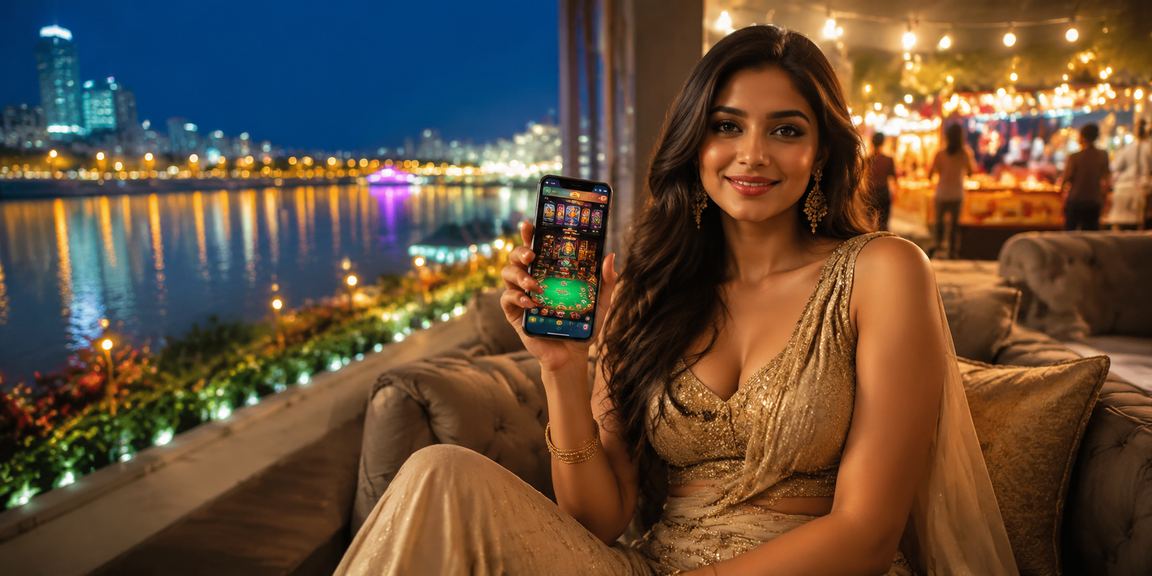 Ahmedabad riverfront casino app nighttime market scene